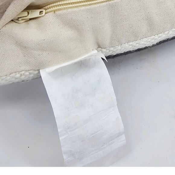 Boho kilim Geometric Tribal Accent lumbar Coach Pillow 18x18" Cream Beige Black - Picture 5 of 9